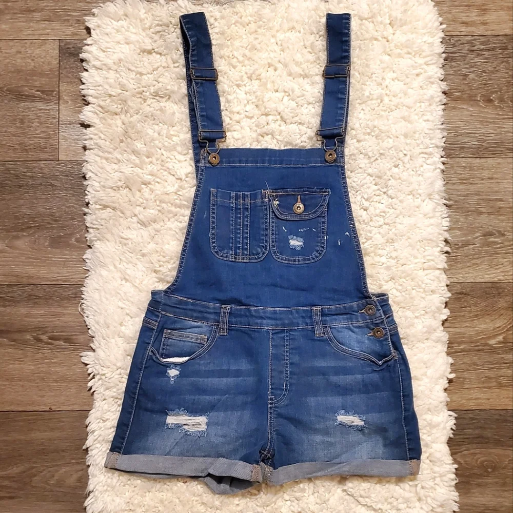 WAX JEANS Overalls Shorts - Picture 1 of 9
